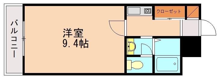 フラット21(1K/3階)の間取り写真
