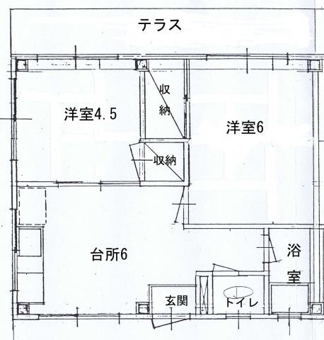 第12正田ビル(2DK/1階)の間取り写真