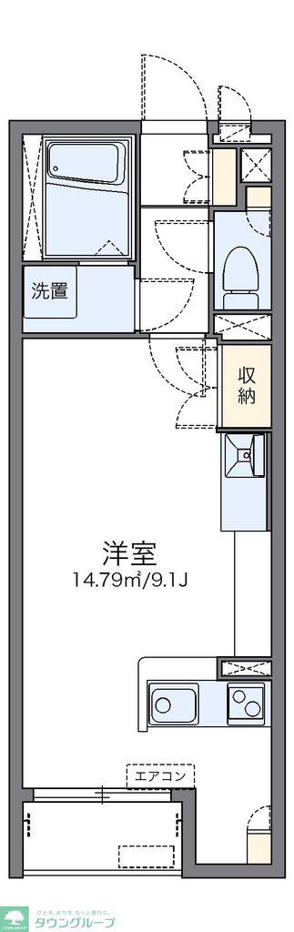 レオネクストティエラ(ワンルーム/2階)の間取り写真
