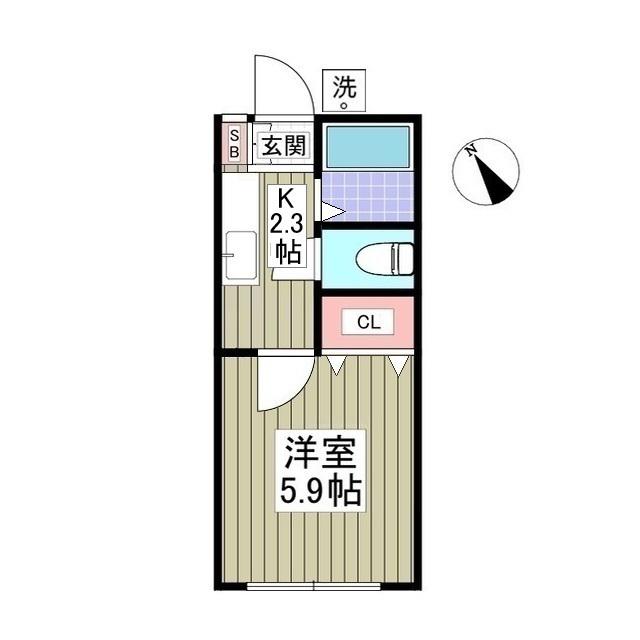 ΑNEXT本郷第2(1K/1階)の間取り写真