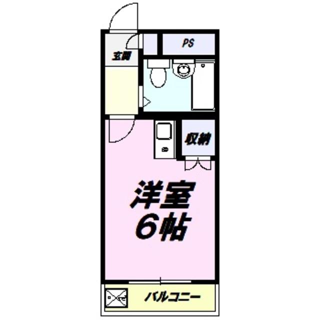 煉瓦館3(ワンルーム/2階)の間取り写真