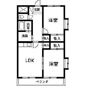ユヴェントス(2LDK/3階)の間取り写真