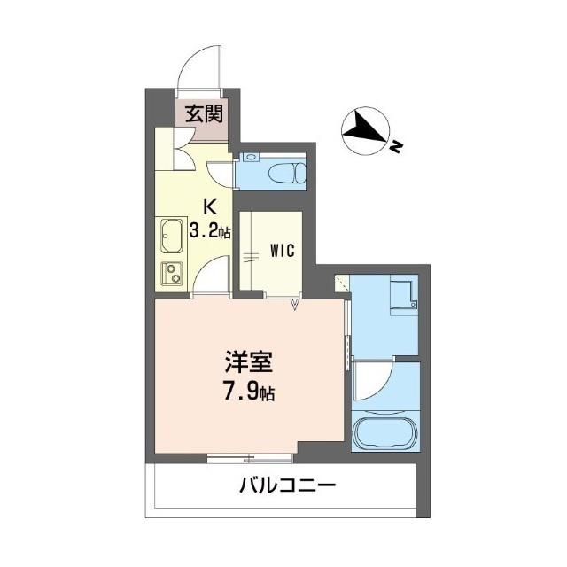 パークメゾン宮町 サウス(1K/2階)の間取り写真