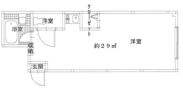 ウエストヴィレッジ(ワンルーム/3階)の間取り写真