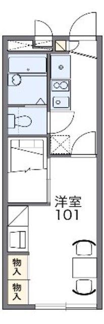 レオパレスヴィラポラリス(1K/2階)の間取り写真