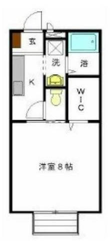 祖谷形の杜 三番館(1K/1階)の間取り写真