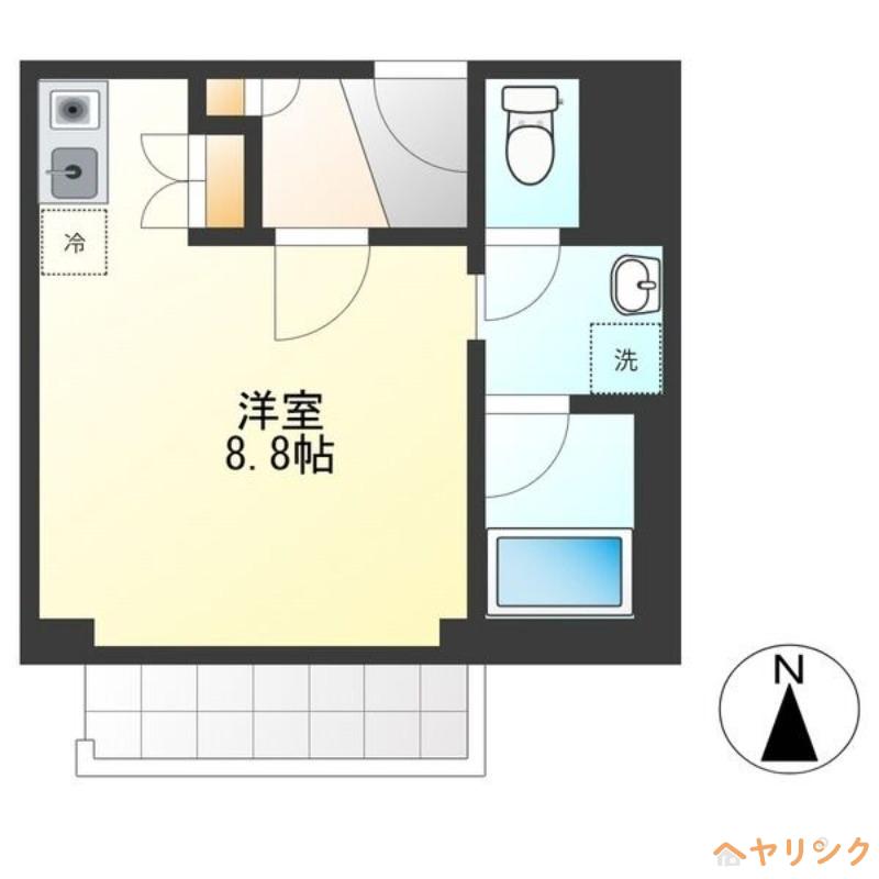 レジデンスシェーンブルン(ワンルーム/6階)の間取り写真