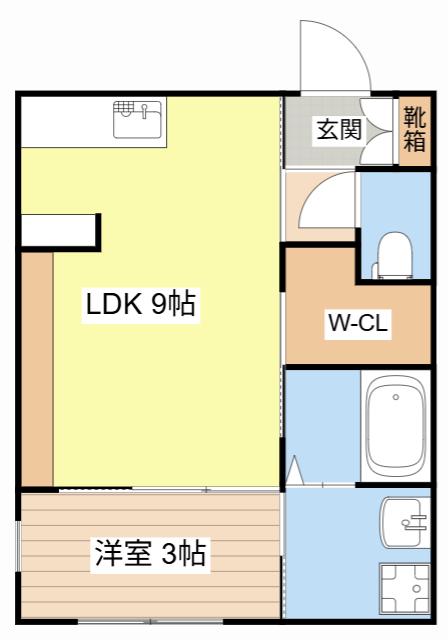 ラウレア(1LDK/1階)の間取り写真
