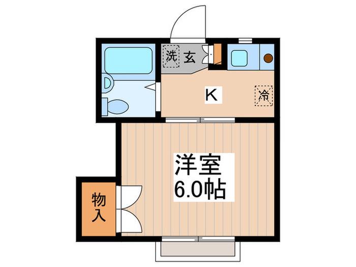プチメゾン(1K/2階)の間取り写真