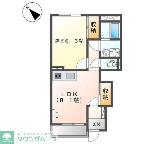 ノーザンライツII(1LDK/1階)の間取り写真