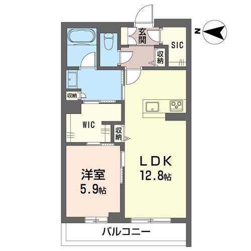 シリウス(1LDK/2階)の間取り写真