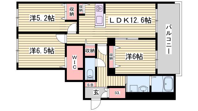 MAISON ETERNO(3LDK/1階)の間取り写真