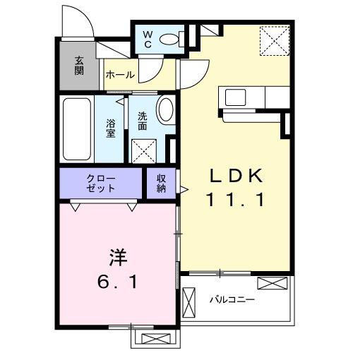 ＪＲ中央本線 春日井駅(ＪＲ) 徒歩30分 2階建 築9年(1LDK/2階)の間取り写真