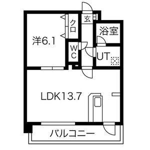 IMAGINE(1LDK/2階)の間取り写真