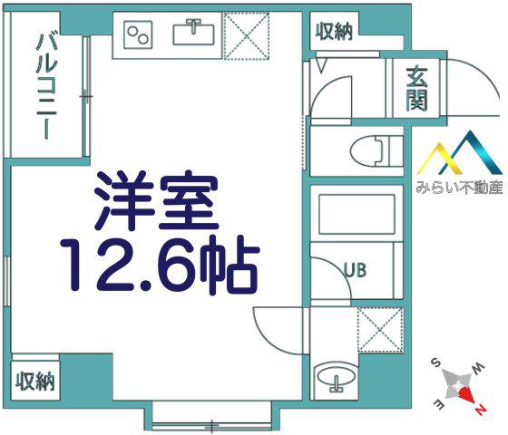 OMORI(ワンルーム/3階)の間取り写真