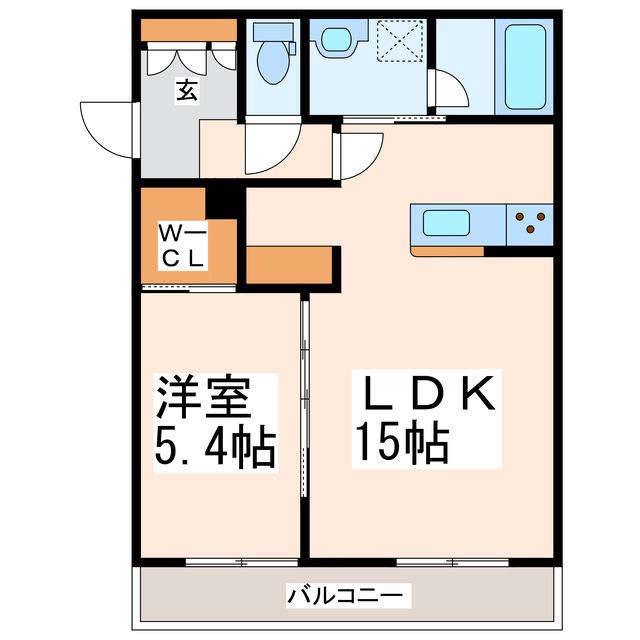 シャーメゾン平成(1LDK/3階)の間取り写真
