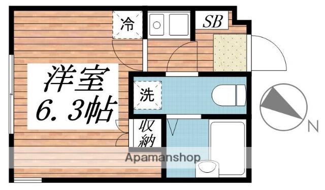 PINOT NOIR湘南(1K/3階)の間取り写真