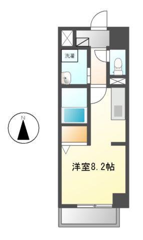ラ・グランディール(ワンルーム/6階)の間取り写真
