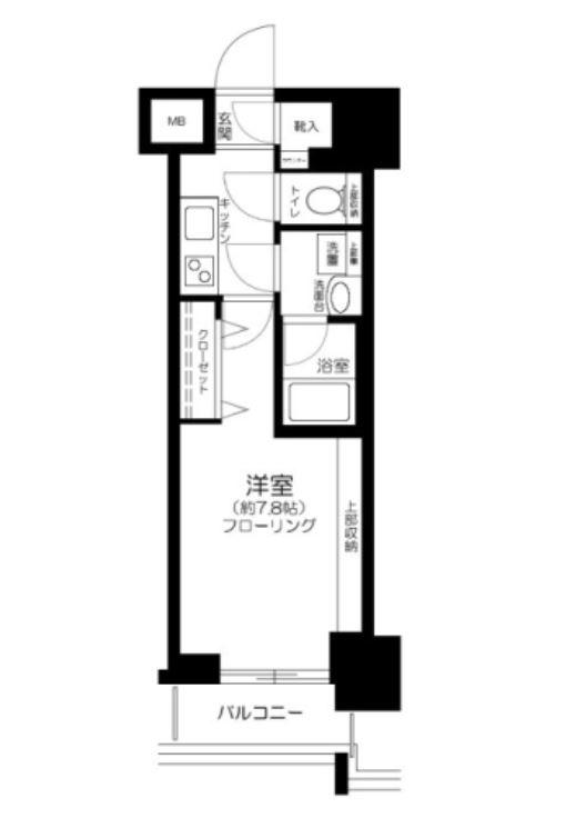 ブライズ板橋クレヴィスタ(1K/4階)の間取り写真