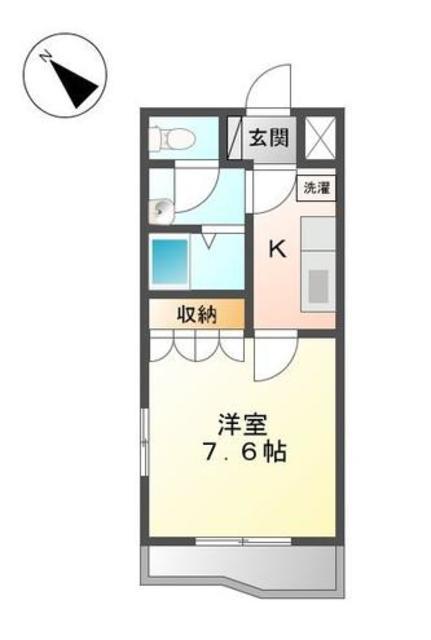 フローリストガーデン(1K/1階)の間取り写真