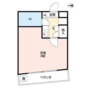 ハウザー金山(1K/3階)の間取り写真