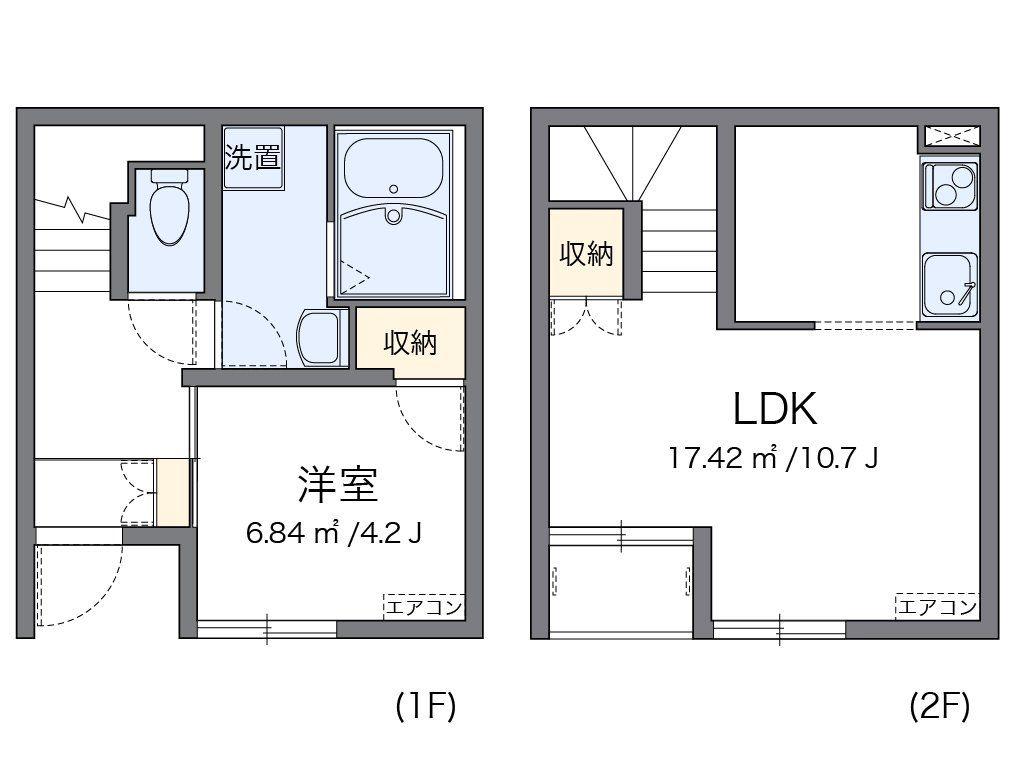 レオネクストエトワール要町(1LDK/1階)の間取り写真