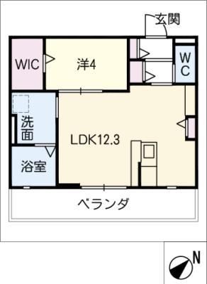 アキューレ(1LDK/2階)の間取り写真