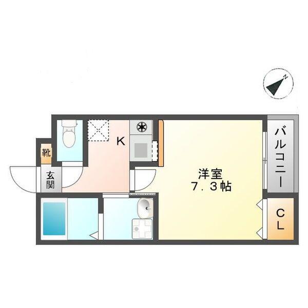 いにしえ今宿(1K/1階)の間取り写真