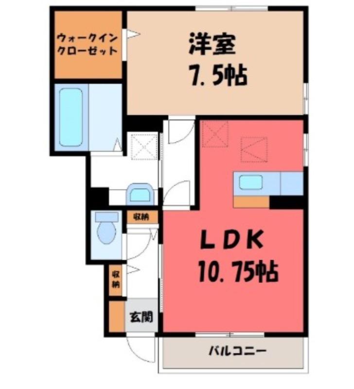 グラン ボヌール(1LDK/1階)の間取り写真