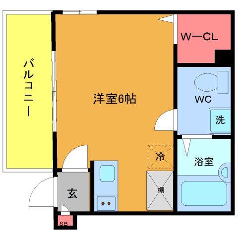 COMODO CASA URAYASU(ワンルーム/1階)の間取り写真