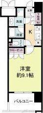 パークフラッツ江坂(1K/5階)の間取り写真