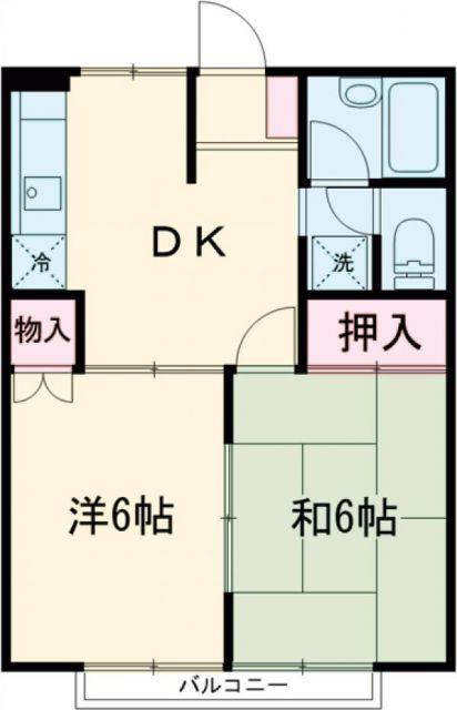 S・コンフォート前橋(2DK/2階)の間取り写真