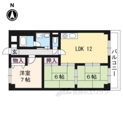 メルヴェーユ桂(3LDK/3階)の間取り写真