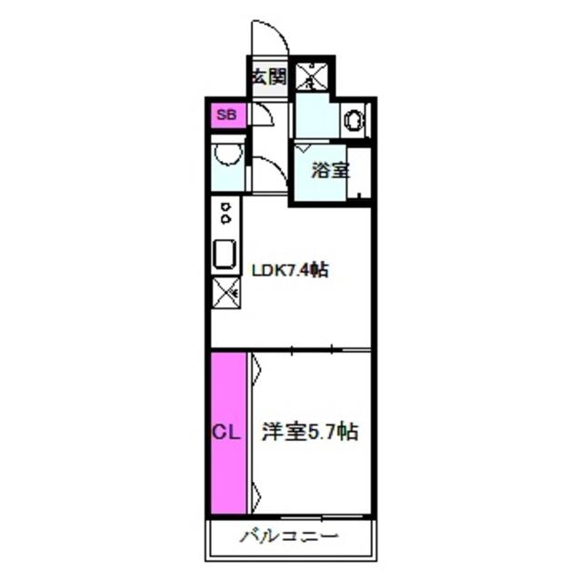 DIASⅢ(1LDK/6階)の間取り写真