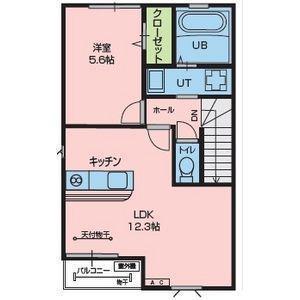 テゾーロ下太田(1LDK/2階)の間取り写真