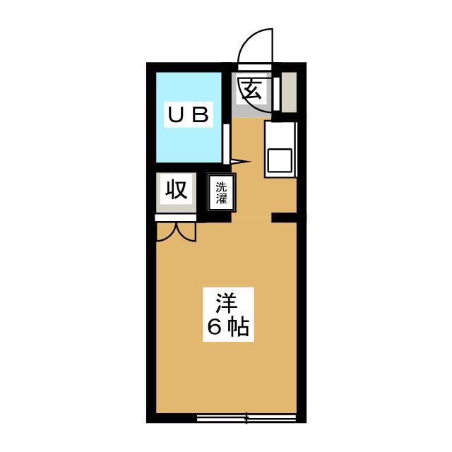 エーデルハイム(ワンルーム/1階)の間取り写真