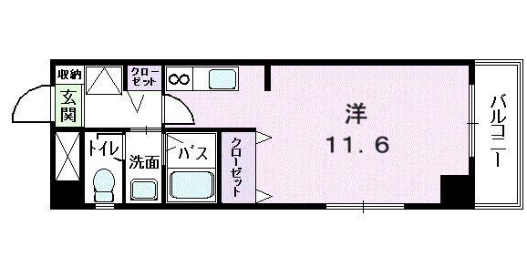 ヤングウッズ(ワンルーム/5階)の間取り写真