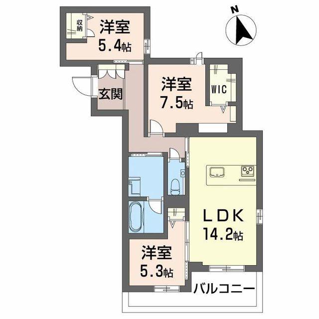 LIEN(3LDK/3階)の間取り写真