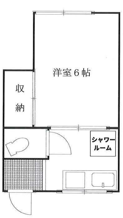 すぎな荘(1K/2階)の間取り写真