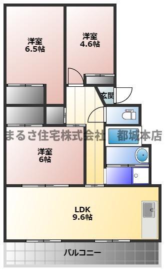 NJ北原(3LDK/2階)の間取り写真