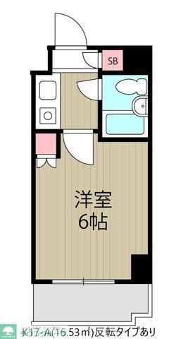 SOCIETY MINAMI-GYOUTOKU(1K/3階)の間取り写真