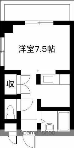 エレガンスメゾン6A(ワンルーム/4階)の間取り写真