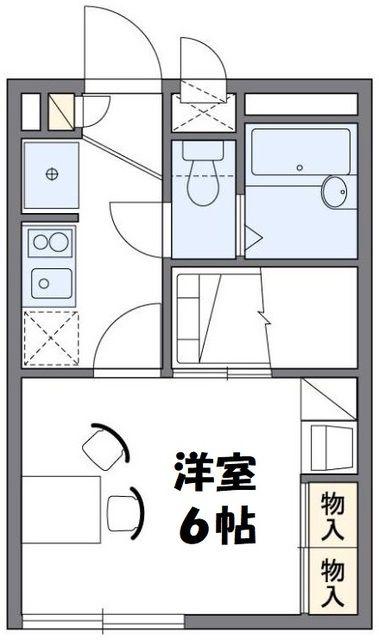 レオパレスドミール(1K/2階)の間取り写真