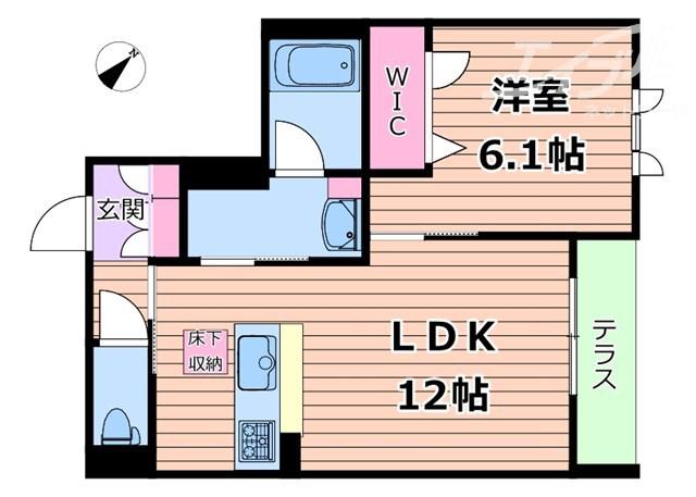 シャーメゾン アメニティ(1LDK/3階)の間取り写真