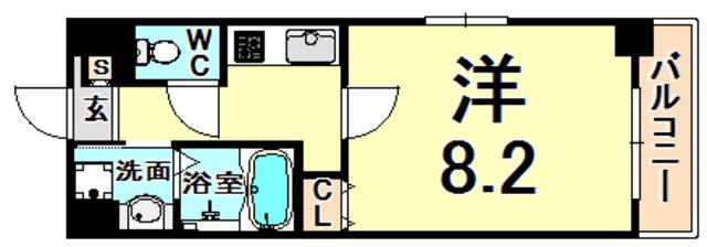 アトール尼崎(1K/3階)の間取り写真