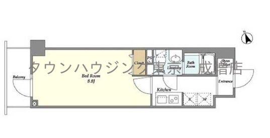 N-STAGE練馬北町(1K/4階)の間取り写真