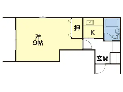グレースOTO(1K/1階)の間取り写真