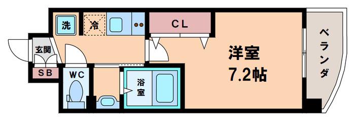LUXE我孫子II(1K/1階)の間取り写真