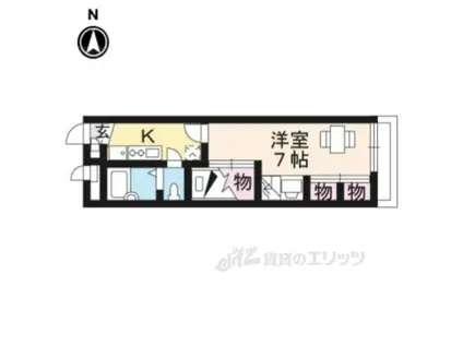 レオパレスRADUNO雲宮(1K/2階)の間取り写真