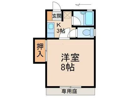 ハイツHASHIZUME(1K/1階)の間取り写真